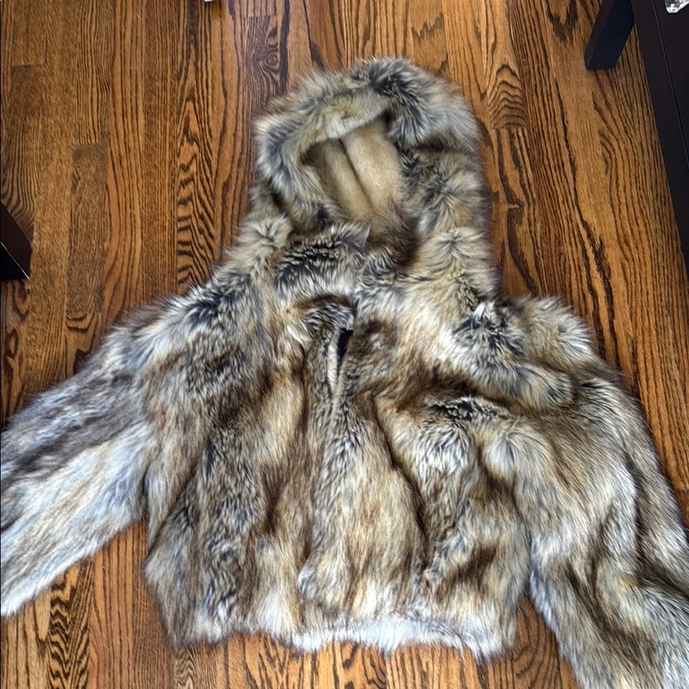 ALC lex coyote fur jacket xs perfect condition - Picture 2 of 7